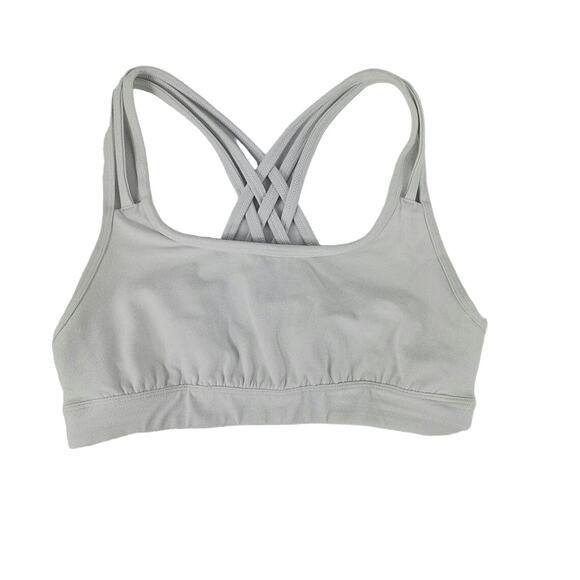ATHLETA SPORTS BRA HEATHER GRAY HYPER FOCUSED WOMEN’S SIZE S - CRISS-CROSS BACK - Picture 4 of 7